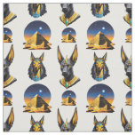 Ancient Egypt Pyramid Anubis Pattern Design  Fabric
