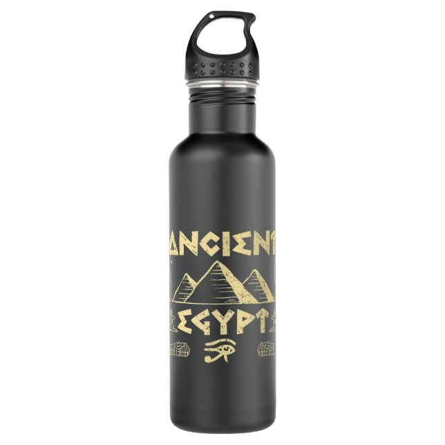 Ancient Egypt Pyramid Egyptian  Stainless Steel Water Bottle (Front)