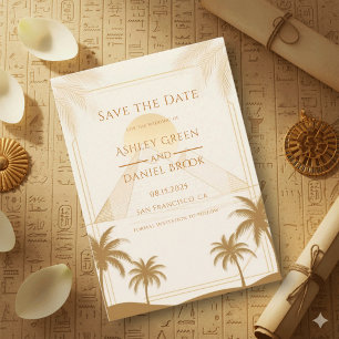 Ancient Egypt Pyramids Of Giza Destination Wedding Save The Date