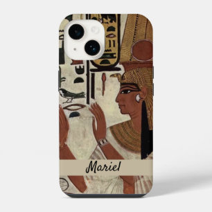 Ancient Egypt Queen in Black and Beige iPhone 14 Case
