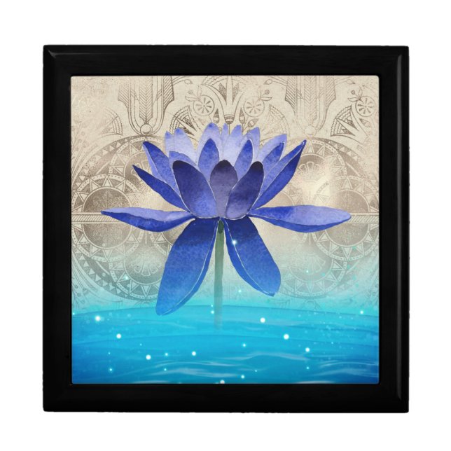 Ancient Egypt Styled Magic Blue Lotus Flower Gift Box (Front)