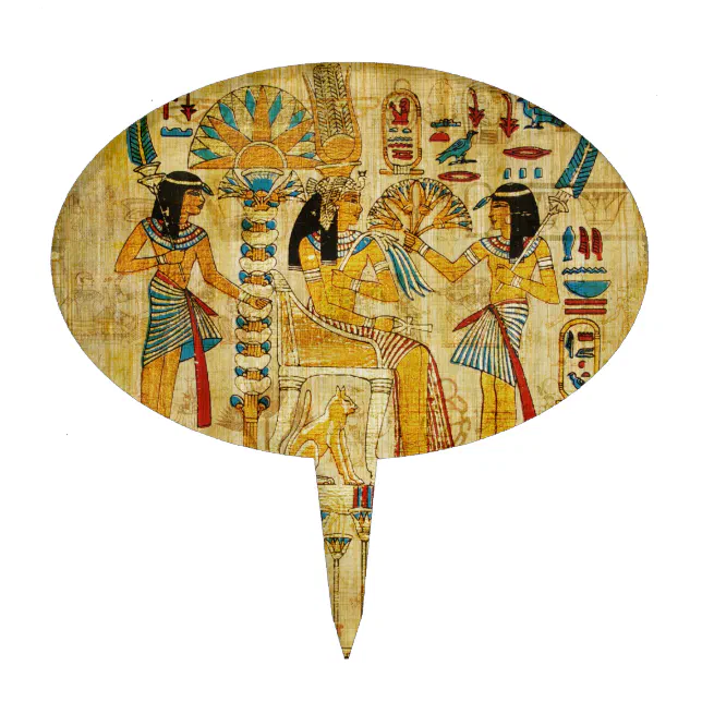 Ancient Egypt Tapestry Scroll Heirogliphics Cake Topper Zazzle