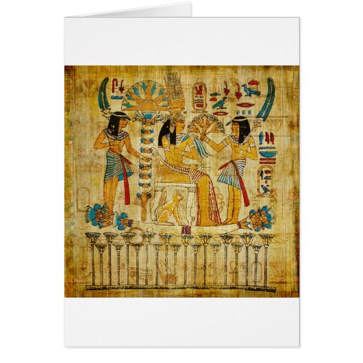 Ancient Egypt Tapestry Scroll Heirogliphics Cards (Front)