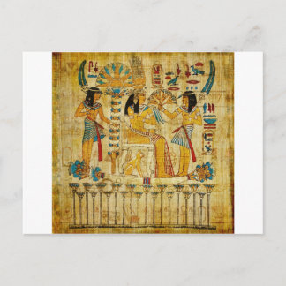 Ancient Egypt Tapestry Scroll Heirogliphics Postcard