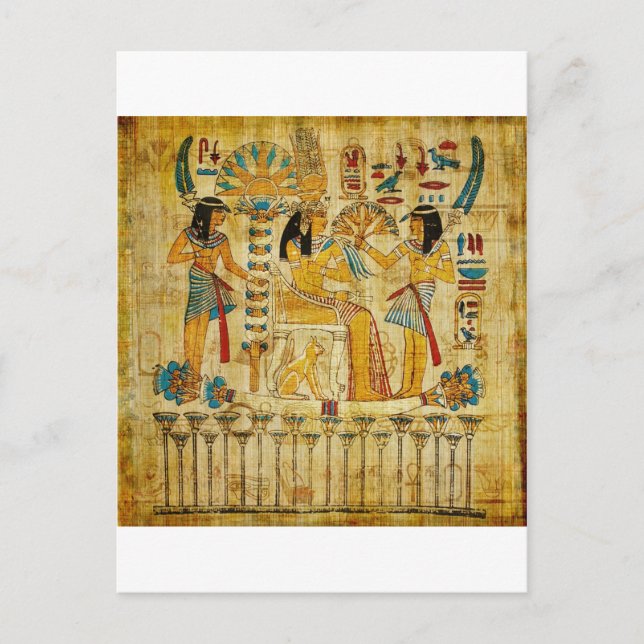 Ancient Egypt Tapestry Scroll Heirogliphics Postcard (Front)