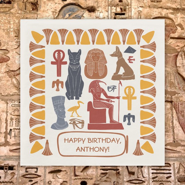 Ancient Egypt Themed Custom Party Napkins (Creator Uploaded)