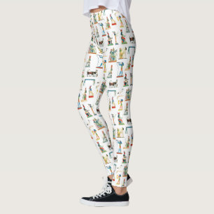 Ancient Egypt Vintage Egyptian Pattern Leggings