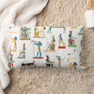 Ancient Egypt Vintage Egyptian Pattern Lumbar Pillow