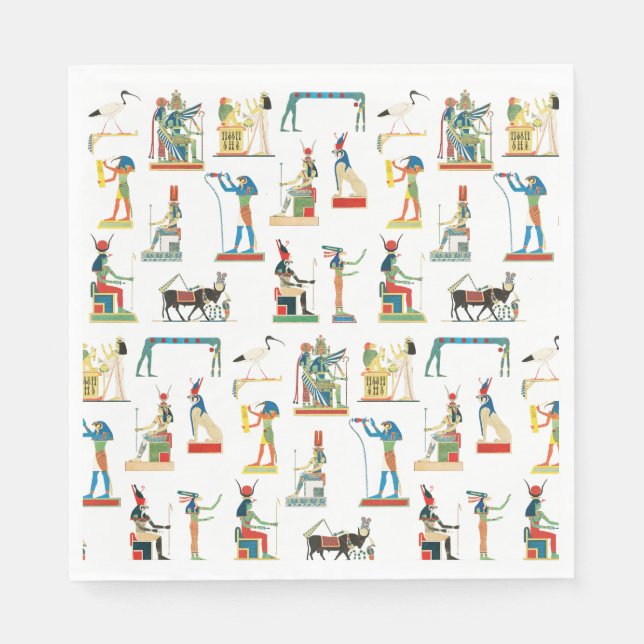 Ancient Egypt Vintage Egyptian Pattern  Napkins (Front)