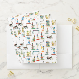 Ancient Egypt Vintage Egyptian Pattern Pocket Folder