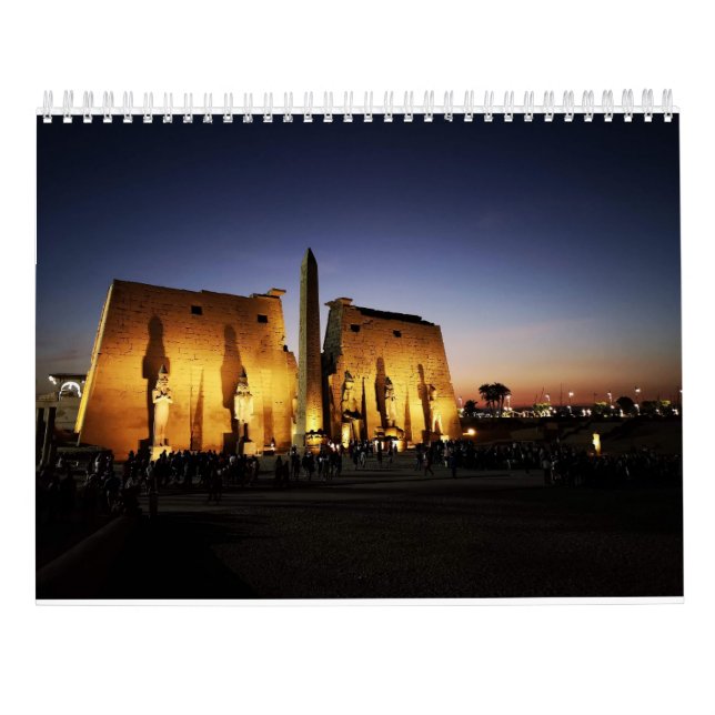 Ancient Egypt with Pyramids, Sphinx Temples Calendar (Back)