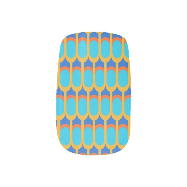 Ancient Egyptian African Art Feather Pattern Minx Nail Art (Left Thumb)