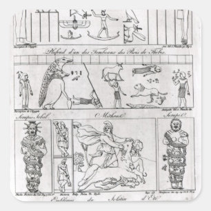 Ancient Egyptian and Persian Square Sticker