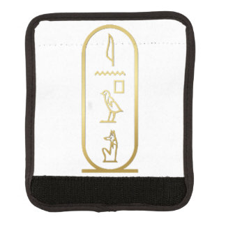 Ancient Egyptian Anubis Cartouche Luggage Handle Wrap