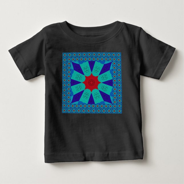 Ancient Egyptian Art: A Vibrant Mandala.  Baby T-Shirt (Front)