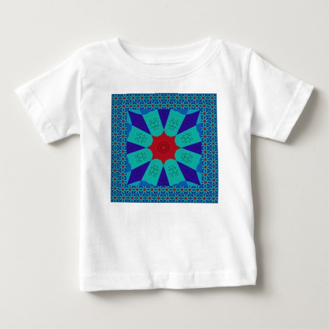 Ancient Egyptian Art: A Vibrant Mandala.  Baby T-Shirt (Front)