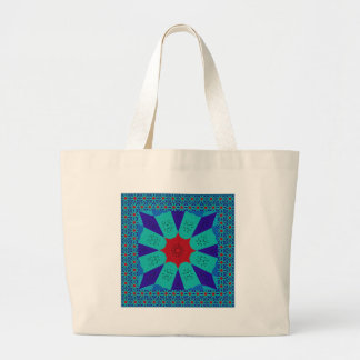 Ancient Egyptian Art: A Vibrant Mandala.  Large Tote Bag