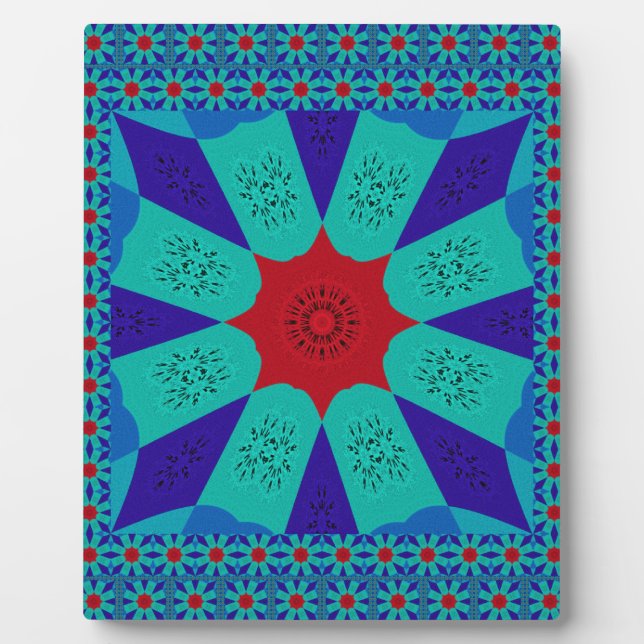Ancient Egyptian Art: A Vibrant Mandala.  Plaque (Front)