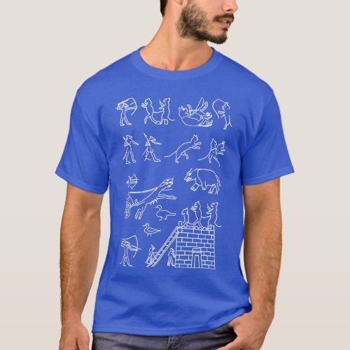 Ancient Egyptian Art Fragments of Satirical Papyru T_Shirt