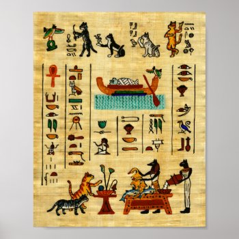 Ancient Egyptian Beloved Meows Cat Print by HeadBees at Zazzle