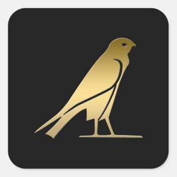 Ancient Egyptian Bird – Goddess Nekhbet Square Sticker by peculiardesign at Zazzle
