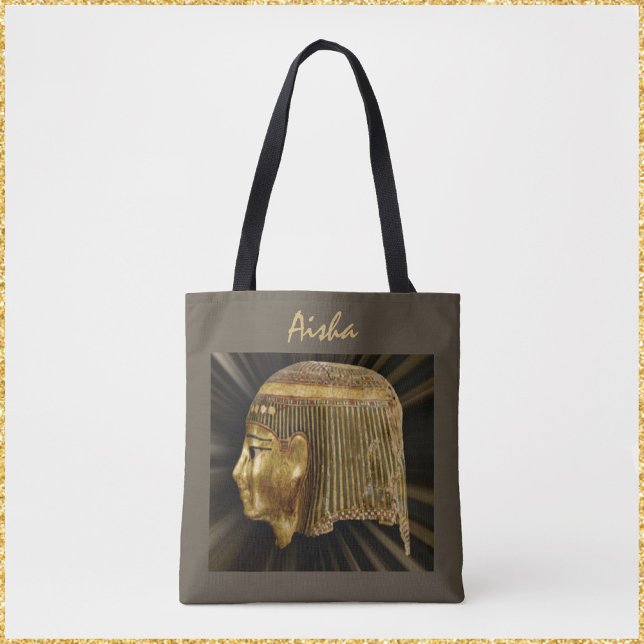 Ancient Egyptian Black and Gold Mask Artifact Tote Bag (Creator Uploaded)