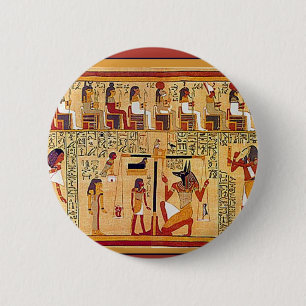 Ancient Egyptian Book of the Dead. Pinback Button