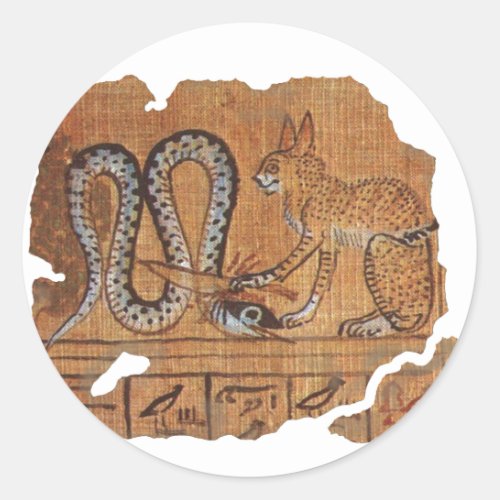 Ancient Egyptian Book of the Dead Ra Apophis Classic Round Sticker