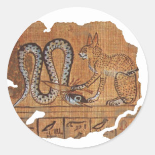 Ancient Egyptian Book of the Dead Ra &Apophis Classic Round Sticker