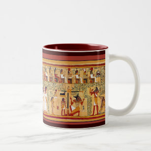 Ancient Egyptian Book of the Dead. Two-Tone Coffee Mug