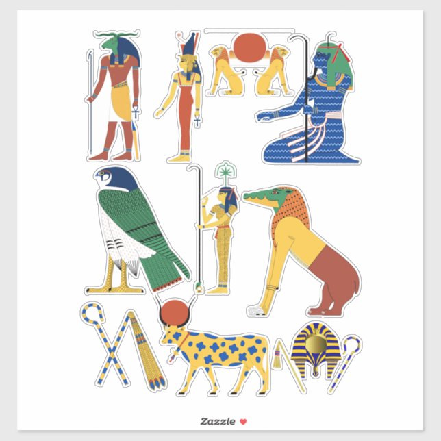 Ancient Egyptian cartoon clipart Sticker (Sheet)