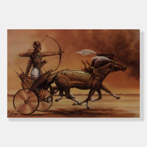 Ancient Egyptian Chariot Archer Fine Art Print Foam Board