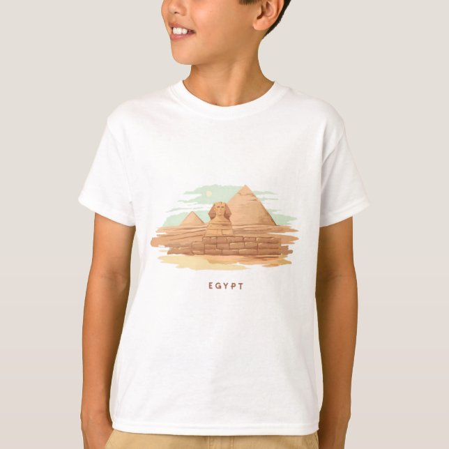 Ancient Egyptian civilization cool Pyramids design T-Shirt (Front)