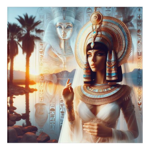 Ancient Egyptian Deities and Hieroglyphics Acrylic Print