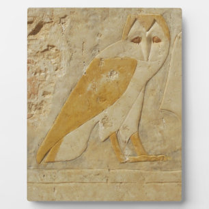 Ancient Egyptian Egypt Owl hieroglyph Plaque