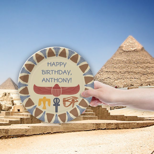 Ancient Egyptian Egyptian Themed Party Paper Plates (Creator Uploaded)