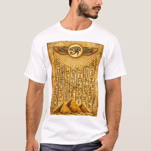 Ancient Egyptian Eye of Horus – Hieroglyphic Pyram T-Shirt