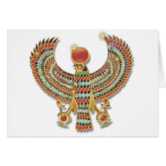 Ancient Egyptian Falcon pectoral (Front Horizontal)