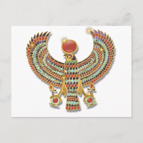 Ancient Egyptian Falcon pectoral Postcard