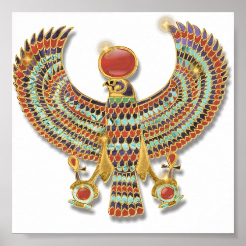 Ancient Egyptian Falcon pectoral Poster