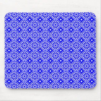 Ancient Egyptian Flowers - Blue Mouse Pad
