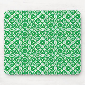 Ancient Egyptian Flowers - Grass Green Mouse Pad
