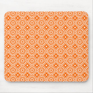 Ancient Egyptian Flowers - Orange Mouse Pad