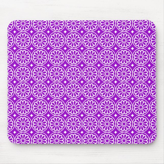 Ancient Egyptian Flowers - Purple Mouse Pad (Front)