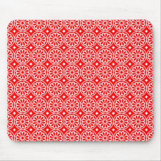 Ancient Egyptian Flowers - Red Mouse Pad