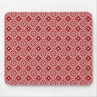 Ancient Egyptian Flowers - Ruby Red Mouse Pad