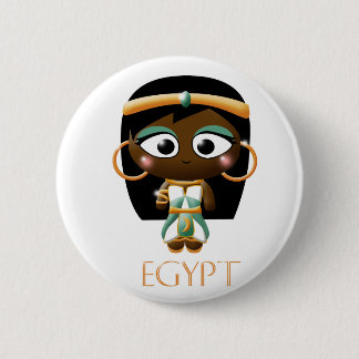 Ancient Egyptian Girl Pinback Button