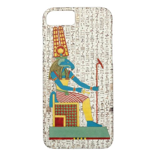 Ancient Egyptian God Amun Hieroglyphics Design Cas iPhone 87 Case