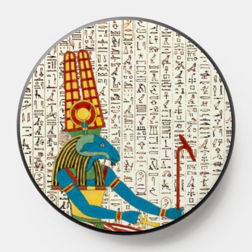 Ancient Egyptian God Amun Hieroglyphics Design PopSocket