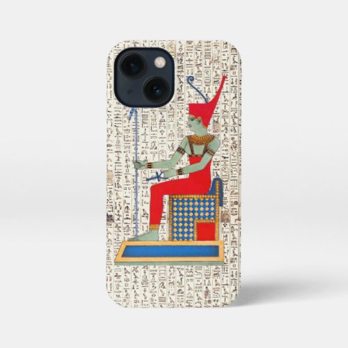 Ancient Egyptian God and Hieroglyphics iPhone 13 Mini Case